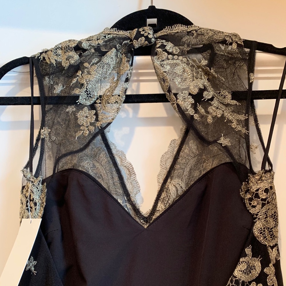 Badgley Mishka gilded lace evening gown- gorgeous! - Picture 4 of 16